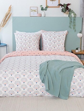 Housse de couette 240x220 + 2 taies MILLE Coton Bio 57 fils