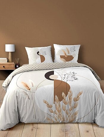 Housse de couette 240x220 + 2 taies PAMPA 100% coton