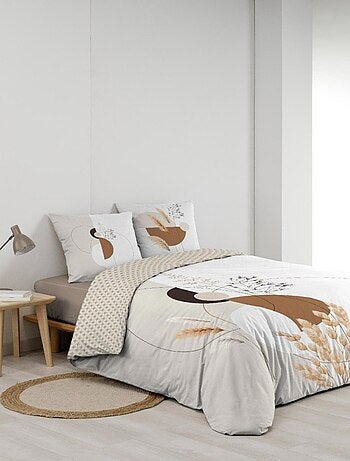 Housse de couette 240x220 + 2 taies PAMPA 100% coton