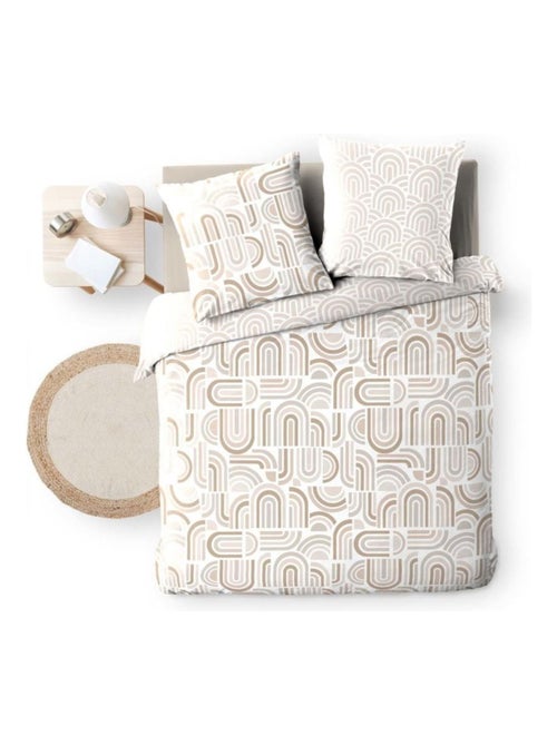 Housse de couette 240x220 + 2 taies PANDORIS microfibre - Kiabi