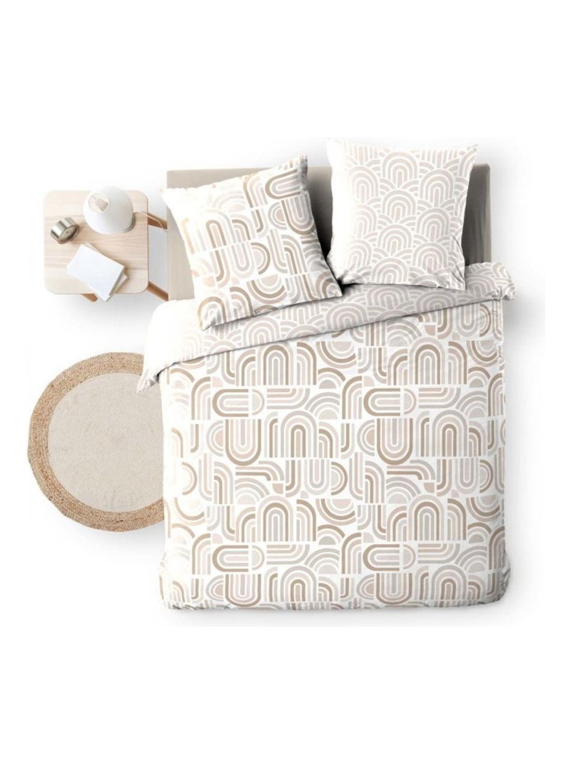 Housse de couette 240x220 + 2 taies PANDORIS microfibre Blanc - Kiabi