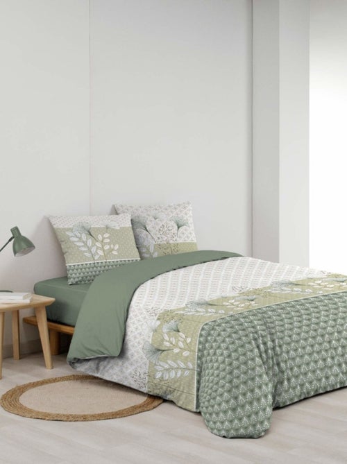 Housse de couette 240x220 + 2 taies POETINE 100% coton - Kiabi Housse de couette 240x220 + 2 taies POETINE 100% coton - Kiabi
