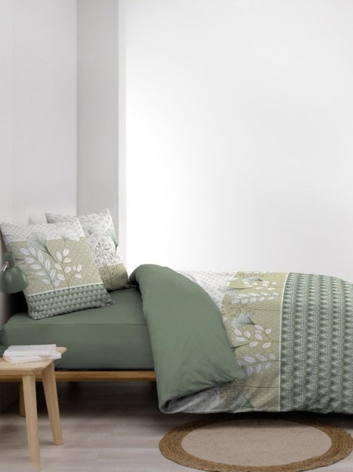 Housse de couette 240x220 + 2 taies POETINE 100% coton - Kiabi Housse de couette 240x220 + 2 taies POETINE 100% coton - Kiabi