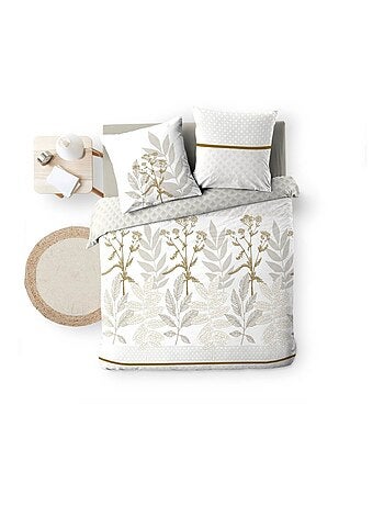 Housse de couette 240x220 + 2 taies RAONI 100% coton 57fils