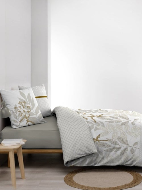 Housse de couette 240x220 + 2 taies RAONI 100% coton 57fils - Kiabi Housse de couette 240x220 + 2 taies RAONI 100% coton 57fils - Kiabi