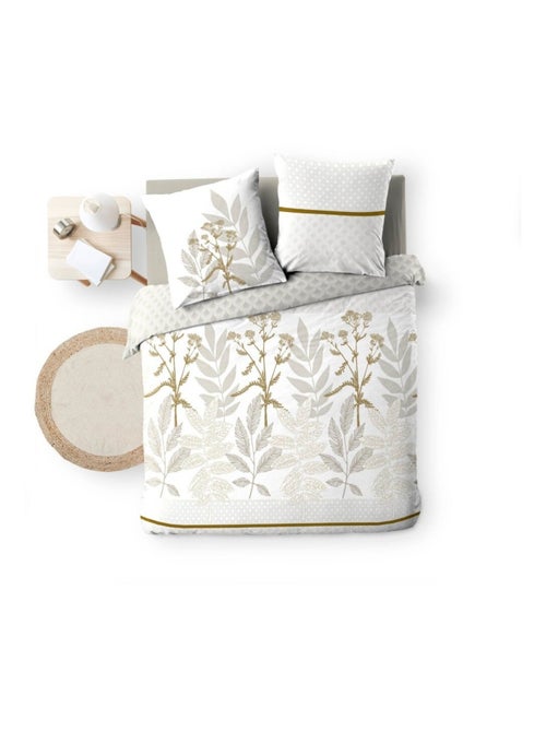 Housse de couette 240x220 + 2 taies RAONI 100% coton 57fils - Kiabi Housse de couette 240x220 + 2 taies RAONI 100% coton 57fils - Kiabi