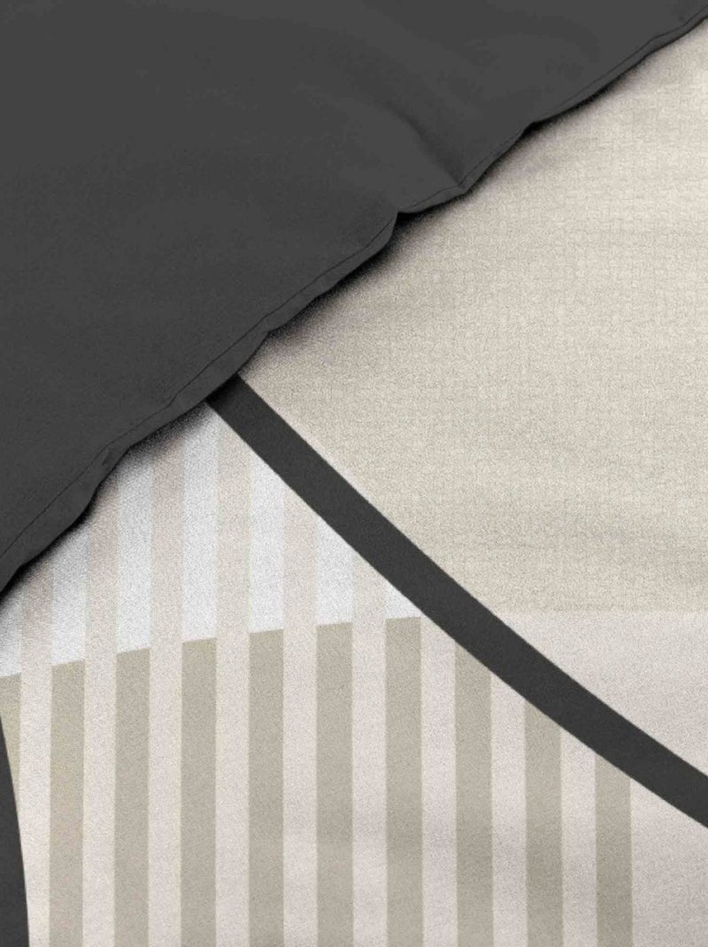 Housse de couette 240x220 + 2 taies SANTANA 100% coton Gris - Kiabi