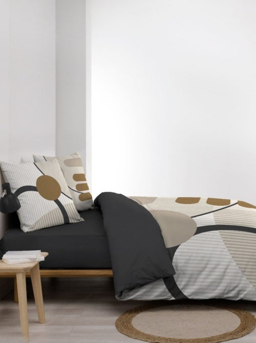 Housse de couette 240x220 + 2 taies SANTANA 100% coton - Kiabi