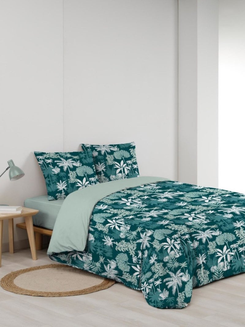 Housse de couette 240x220 + 2 taies SCARLETT Vert - Kiabi