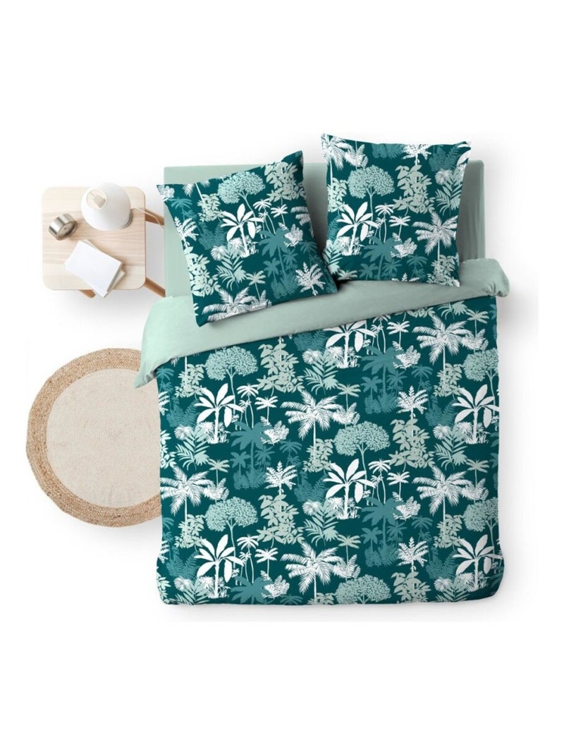 Housse de couette 240x220 + 2 taies SCARLETT Vert - Kiabi