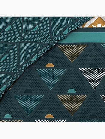 Housse de couette 240x220 + 2 taies triade microfibre