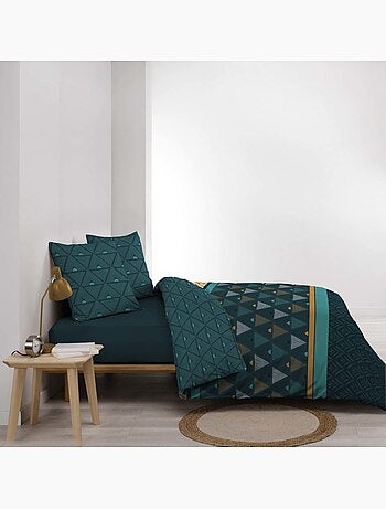 Housse de couette 240x220 + 2 taies triade microfibre