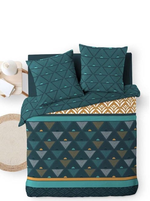 Housse de couette 240x220 + 2 taies Triade microfibre - Kiabi