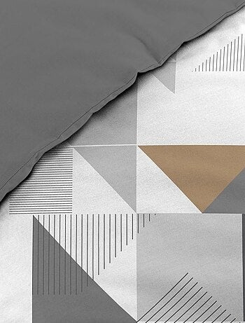 Housse de couette 240x220 + 2 taies TRIGONE microfibre