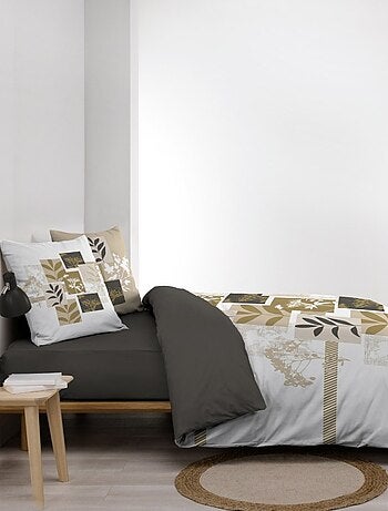 Housse de couette 240x220 + 2 taies UTOPIE 100% coton 57fils