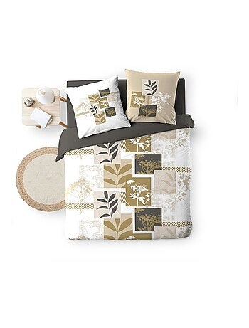 Housse de couette 240x220 + 2 taies UTOPIE 100% coton 57fils