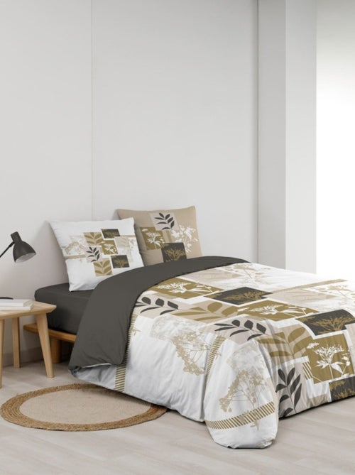 Housse de couette 240x220 + 2 taies UTOPIE 100% coton 57fils - Kiabi Housse de couette 240x220 + 2 taies UTOPIE 100% coton 57fils - Kiabi