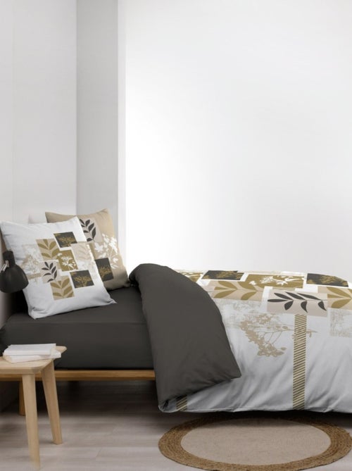 Housse de couette 240x220 + 2 taies UTOPIE 100% coton 57fils - Kiabi Housse de couette 240x220 + 2 taies UTOPIE 100% coton 57fils - Kiabi