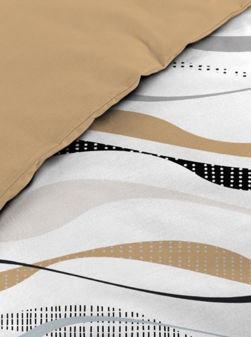 Housse de couette 240x220 + 2 taies VAGUELINE Naturel - Kiabi Housse de couette 240x220 + 2 taies VAGUELINE Naturel - Kiabi