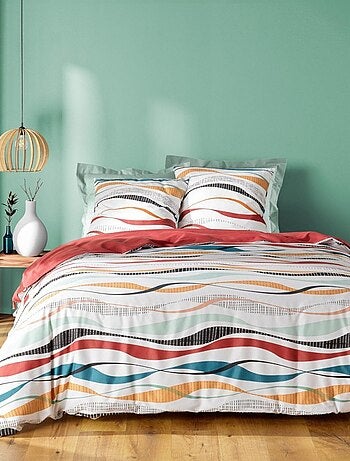 Housse de couette 240x220 + 2 taies VAGUELINE Rouge