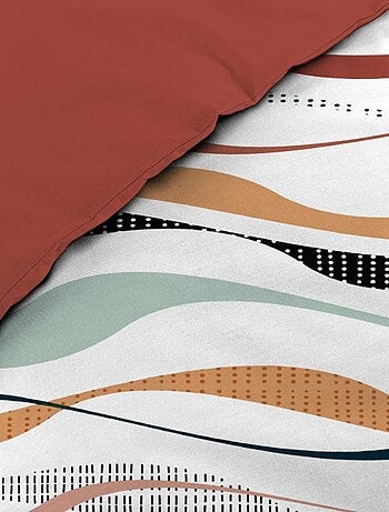 Housse de couette 240x220 + 2 taies VAGUELINE Rouge