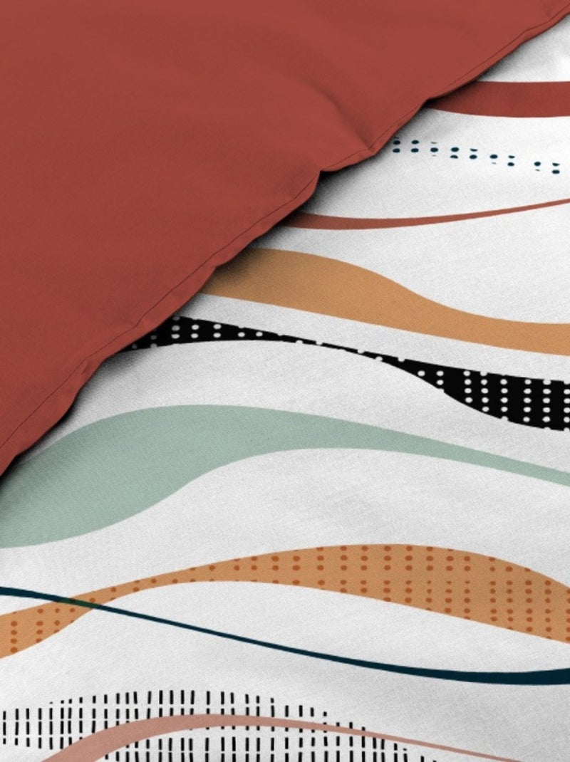 Housse de couette 240x220 + 2 taies VAGUELINE Rouge Rouge - Kiabi