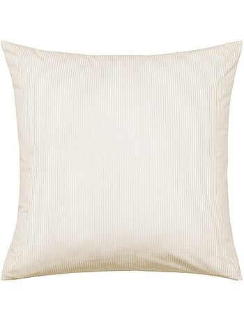 Housse de couette 240x220 + 2 taies velours côtelé beige ivoire