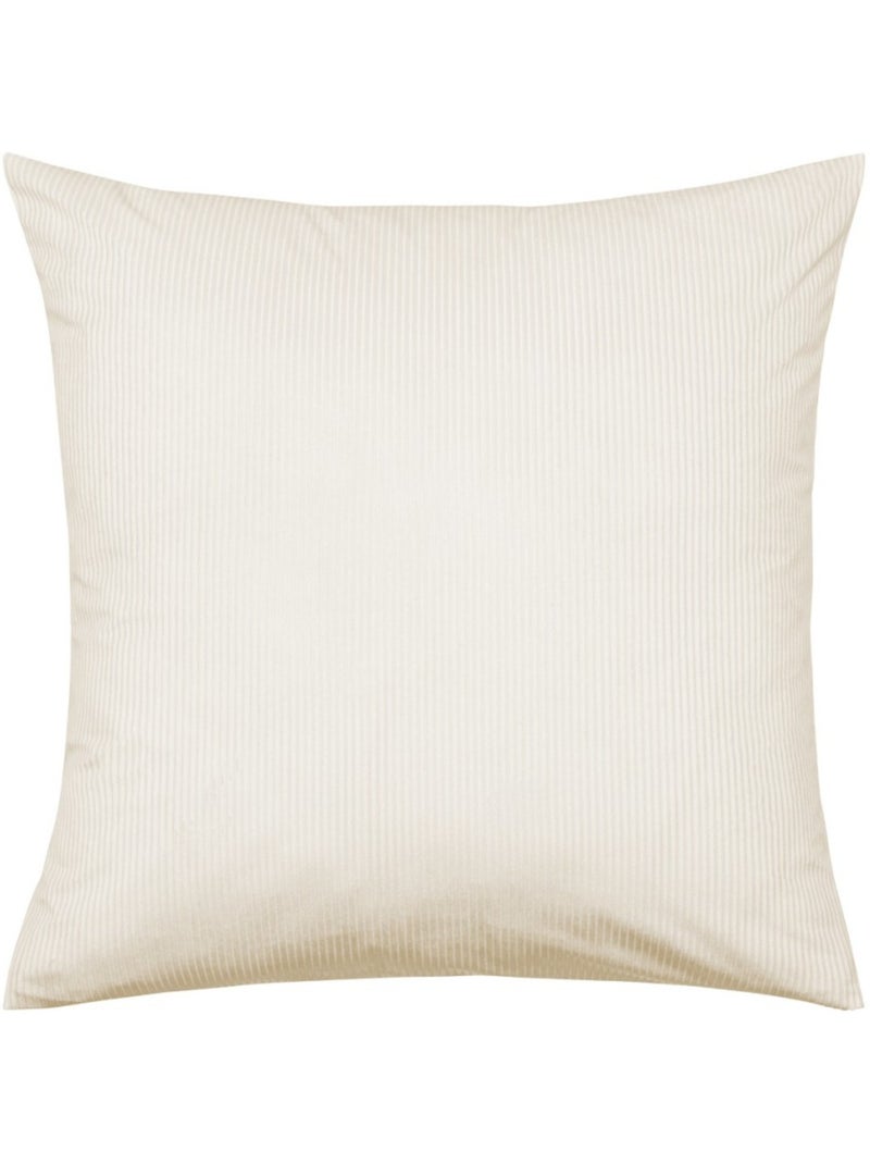 Housse de couette 240x220 + 2 taies velours côtelé beige ivoire Beige - Kiabi