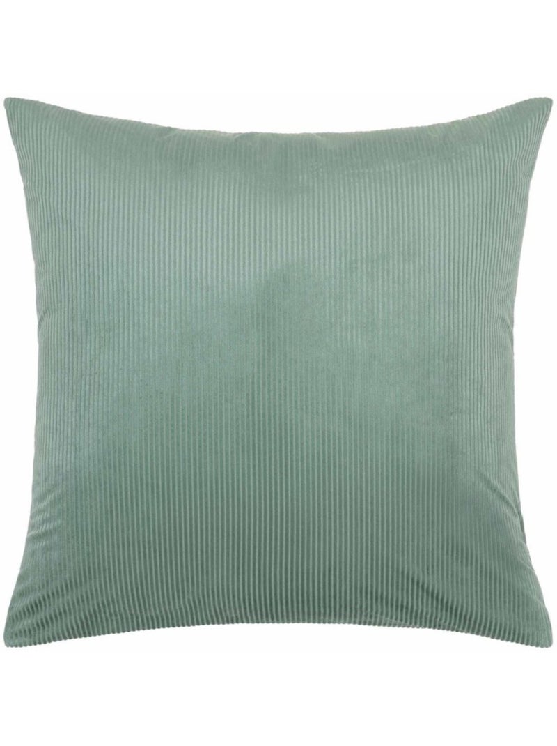 Housse de couette 240x220 + 2 taies velours côtelé vert cèdre Vert - Kiabi