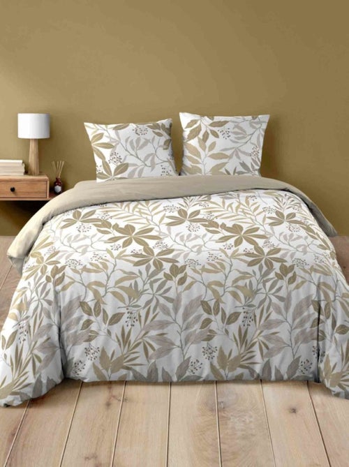 Housse de couette 240x220 + 2 taies VOLTINE 100% coton - Kiabi