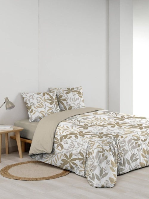 Housse de couette 240x220 + 2 taies VOLTINE 100% coton - Kiabi