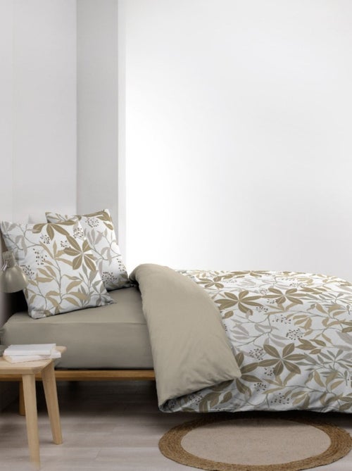 Housse de couette 240x220 + 2 taies VOLTINE 100% coton - Kiabi