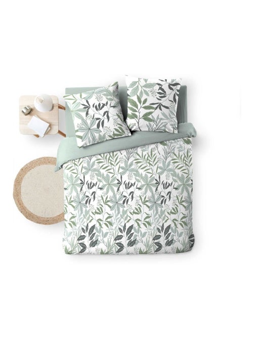 Housse de couette 240x220 + 2 taies VOLTINE 100% coton - Kiabi