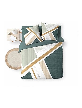 Housse de couette 240x220 + 2 taies ZEPHYR 100% coton
