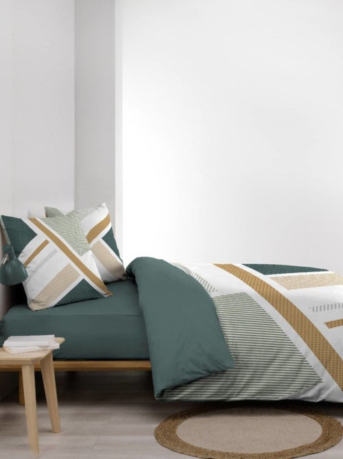 Housse de couette 240x220 + 2 taies ZEPHYR 100% coton - Kiabi