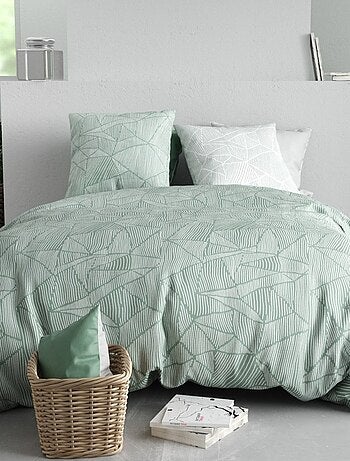 Housse de couette 240x220 ADELY + 2 taies coton 57 fils