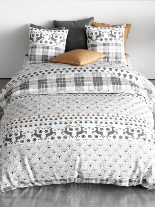 Housse de couette 240x220 AFLAK + 2 taies coton 57 fils - Kiabi