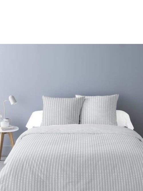 Housse de couette 240x220 AGATHE + 2 taies Percale de coton - Kiabi
