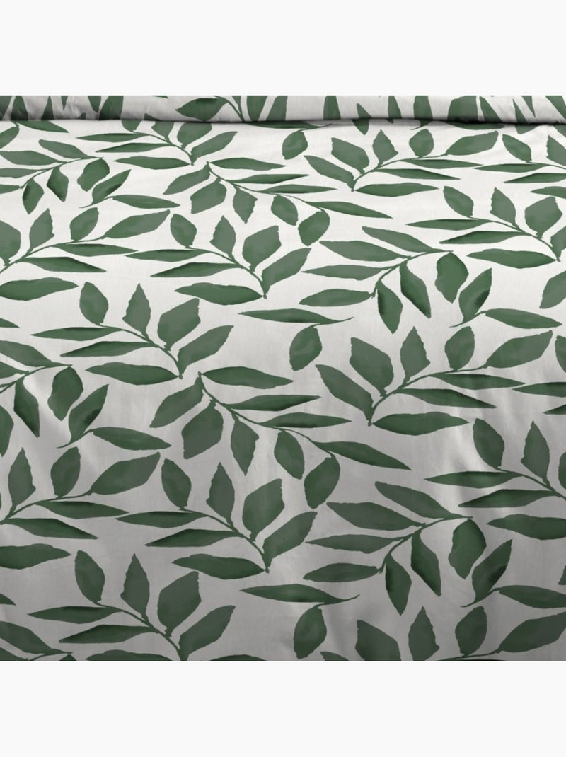Housse de couette 240x220 AJANIA + 2 taies 100% microfibre Vert - Kiabi