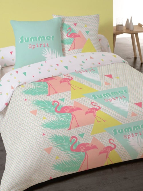 Housse de couette 240x220 ALICE + 2 taies 100% coton - Kiabi Housse de couette 240x220 ALICE + 2 taies 100% coton - Kiabi