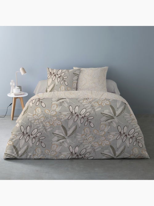 Housse de couette 240x220 ALISO + 2 taies Percale de coton - Kiabi