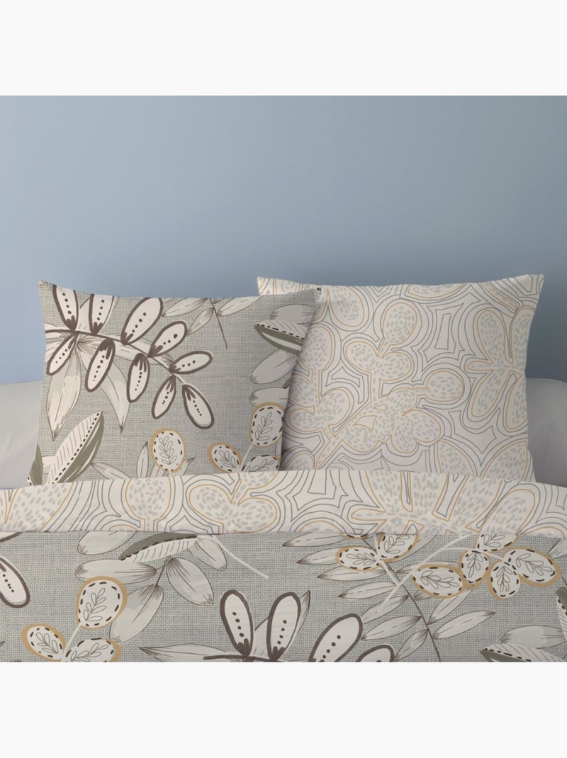 Housse de couette 240x220 ALISO + 2 taies Percale de coton Multicolore - Kiabi