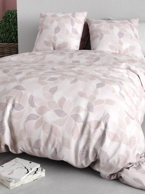 Housse de couette 240x220 ALIX + 2 taies coton 57 fils - Kiabi