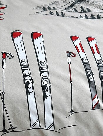 Housse de couette 240x220 ALPES + 2 taies coton 57 fils