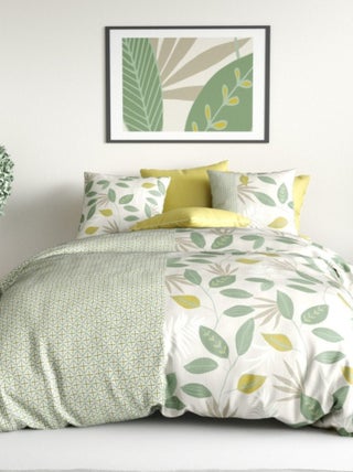 Housse de couette 240x220 ARECA + 2 taies coton 57 fils