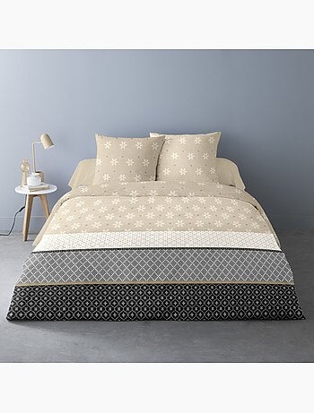 Housse de couette 240x220 ARIEL+ 2 taies matière Polaire