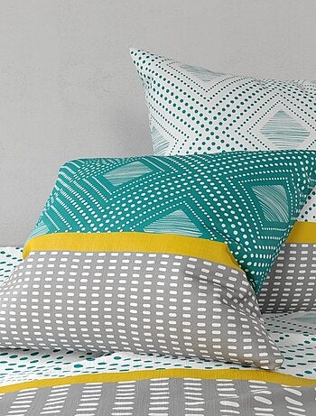 Housse de couette 240x220 AURAH + 2 taies coton 57 fils