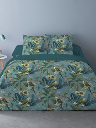 Housse de couette 240x220 AVALON + 2 taies Percale de coton
