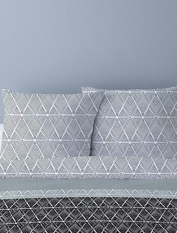 Housse de couette 240x220 AVI NOIR + 2 taies 100% coton