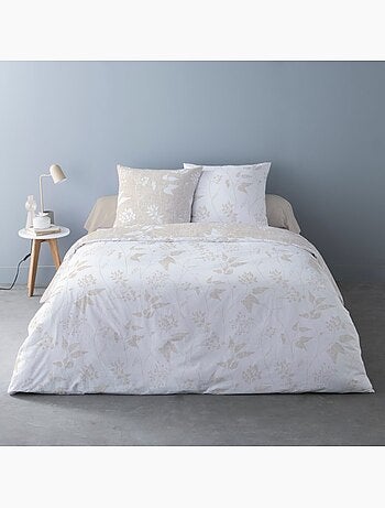Housse de couette 240x220 AZALEA + 2 taies Percale de coton